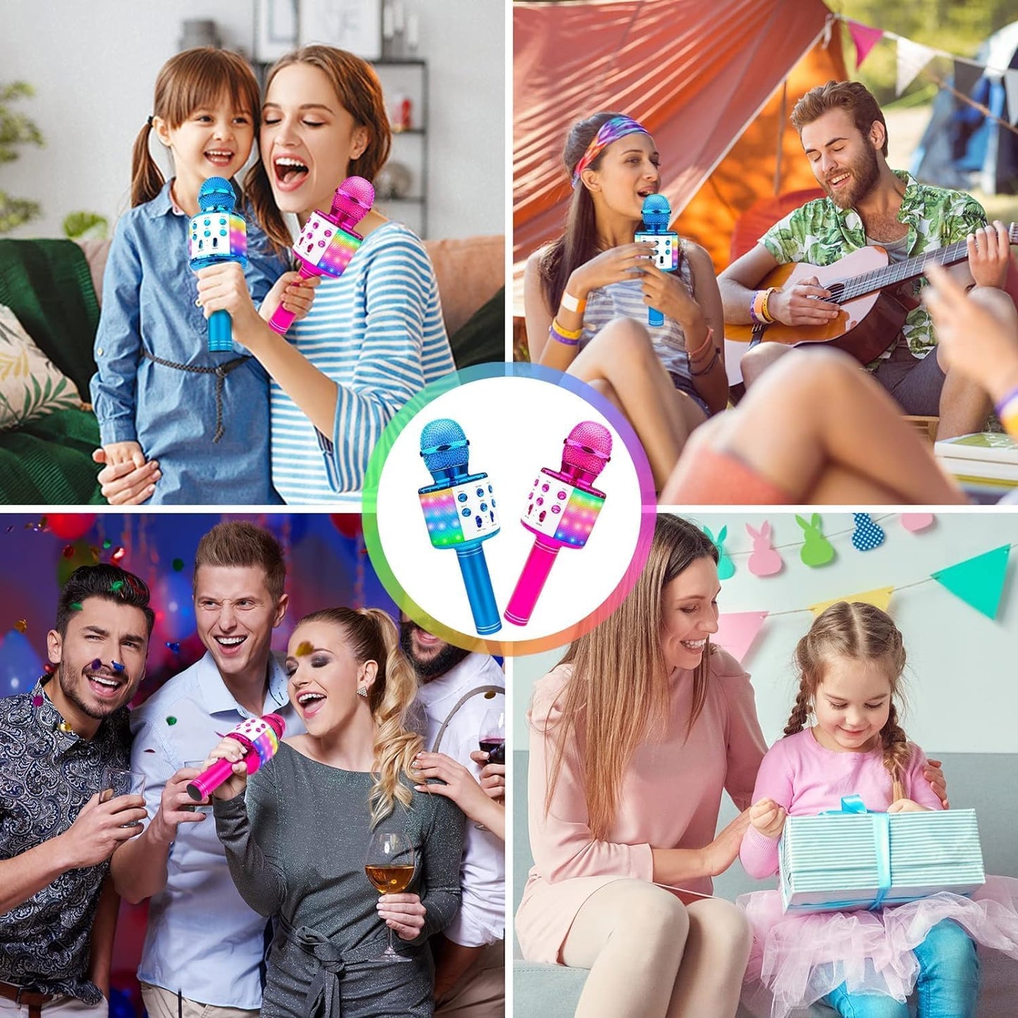 Wireless Bluetooth Mic with Speaker for Singing | Toddler Mike Toy for 3+ Year Old Boys & Girls | Birthday Gift